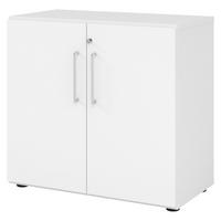AKTENSCHRANK - 2 Ordnerhöhen 42/80/74,8 cm in Weiß - Weiß, Holzwerkstoff (80/74.8/42cm) - bümö