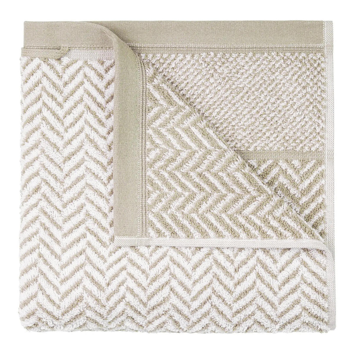 DUSCHTUCH 2er Set Italiana Sandgrau - Sandfarben, Textil (70/140cm) - Herzbach Home