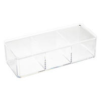 KOSMETIK-AUFBEWAHRUNGSDOSE Selena mit 3 Fächern, Kunststoff, 22.8 x 9.5 x 8 cm - Multicolor, Kunststoff (9.5/8.3/22.8cm) - 5five Simply Smart