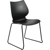 BESUCHERSTUHL Kunststoff Schwarz - Schwarz, Kunststoff/Metall (47/86/50cm) - CLP