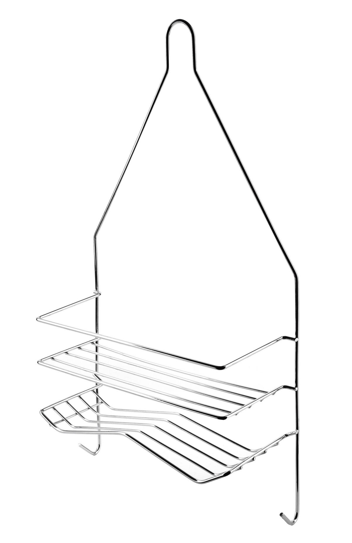 BADEZIMMERREGAL Carl 25/9/45,5cm Silber - Silberfarben, Metall (25/45.5/9cm) - Mondex