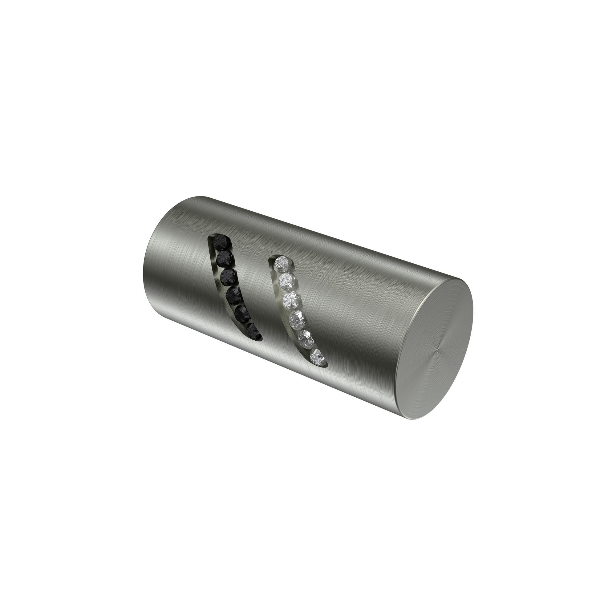 ENDSTÜCKE FÜR GARDINENSTANGEN 20 mm Ø, Zoena Edelstahl-Optik, Packung 2 Stück - Edelstahlfarben, Metall (5.5/2.5/2.5cm) - INTERDECO