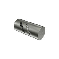 ENDSTÜCKE FÜR GARDINENSTANGEN 20 mm Ø, Zoena Edelstahl-Optik, Packung 2 Stück - Edelstahlfarben, Metall (5.5/2.5/2.5cm) - INTERDECO
