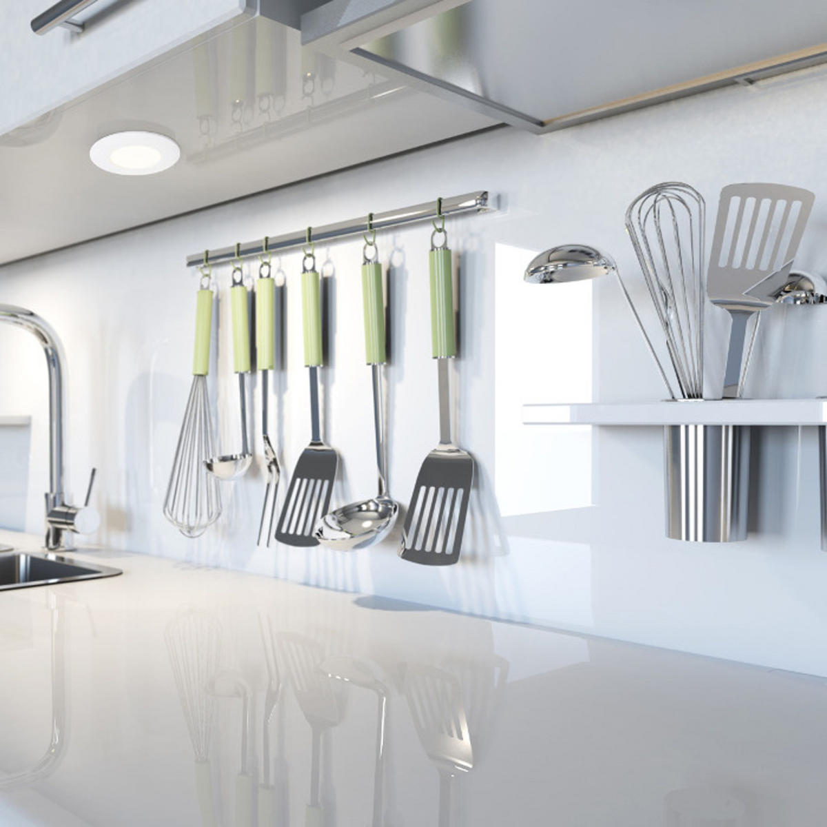 EINBAULEUCHTE DADA 9 Weiß 3 W - Weiß, Metall (9/9/9cm) - Rendl