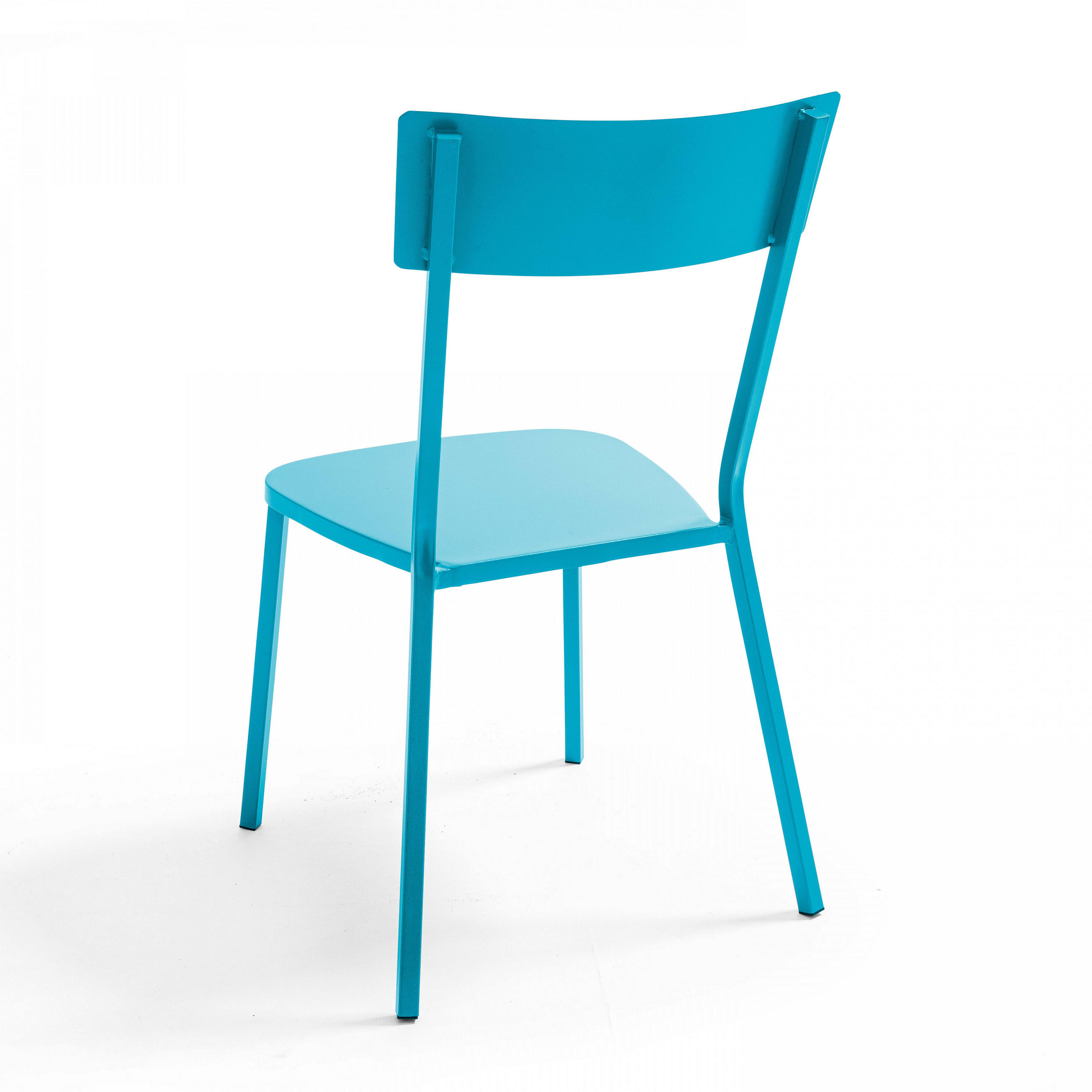 STUHL, Blau - Blau, Metall (49/85/56cm) - Oviala