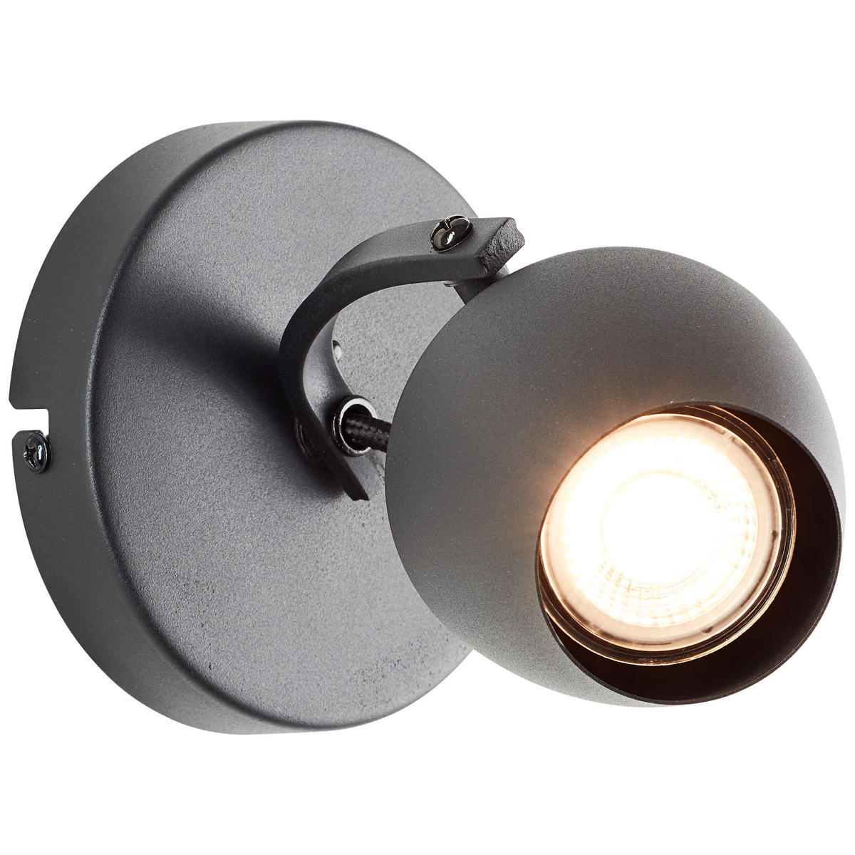 LED SPOT Vertino Schwarz 15/12/17 cm - Schwarz, Kunststoff (5cm) - Brilliant