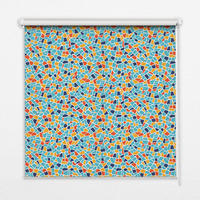 VNÚTORNÁ roleta - okenná roleta - roleta - 100x180 cm - Tvary - modrá, plast (100/180/0.5cm) - TULUP