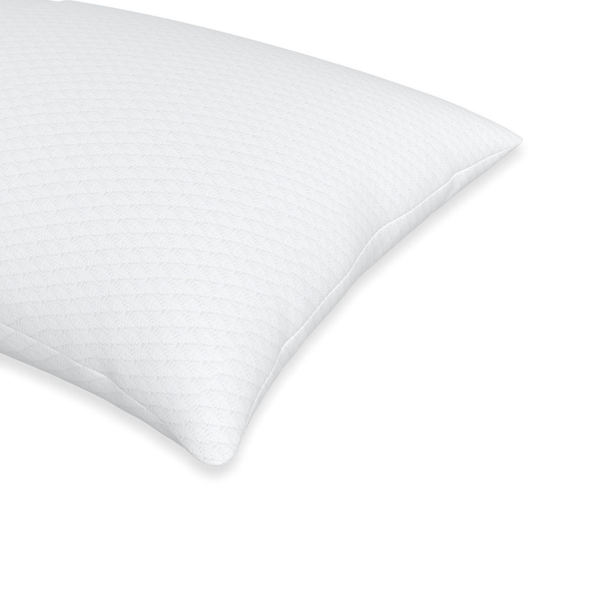MIKROFASER-KOPFKISSEN 40x80 mit Premium Bezug - Weiß, Textil (40/80cm) - Schlaftroll