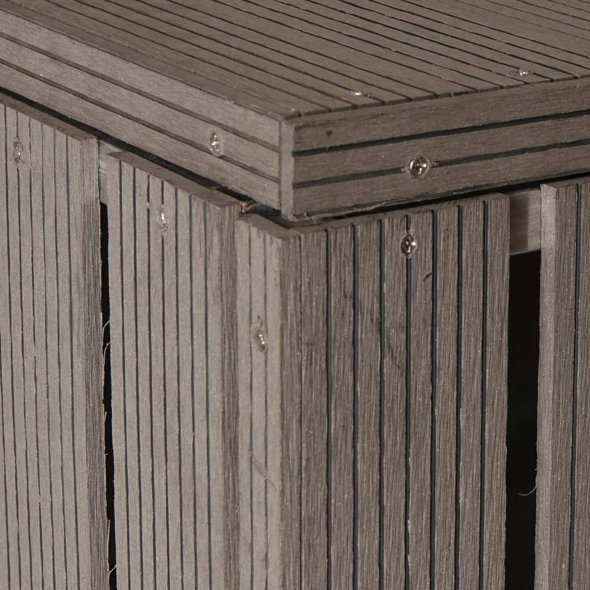 MÜLLTONNENBOX XL 1er-/2er-WPC HxBxT 115x77x97cm Metall Holzoptik erweiterbar Grau - Grau, Metall (77/115/97cm) - PROREGAL