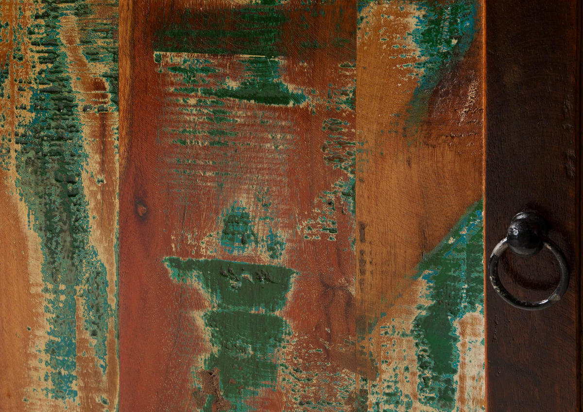 SIDEBOARD Altholz 110x45x85 mehrfarbig lackiert NATURE OF SPIRIT #130 - Multicolor, Holz (110/85/45cm) - Massivmoebel24
