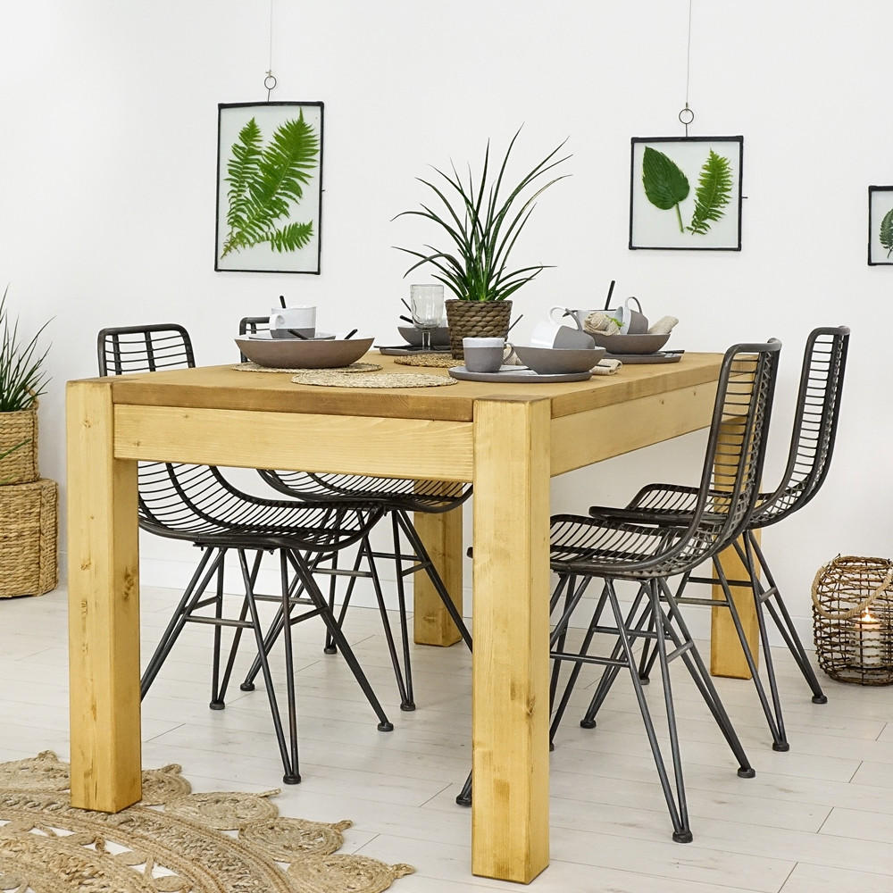 ESSTISCH aus Massivholz Sara - Honig, Holz (200/90/78cm) - Seart