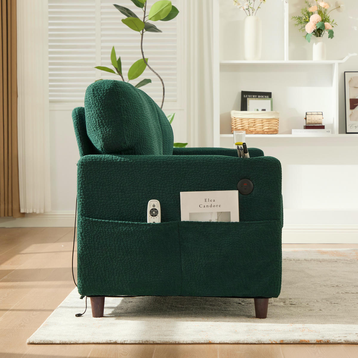 SOFA 2-Sitzer 203/77,5/86 cm Smaragd - Smaragdgrün, Textil (77.5/86/203cm)