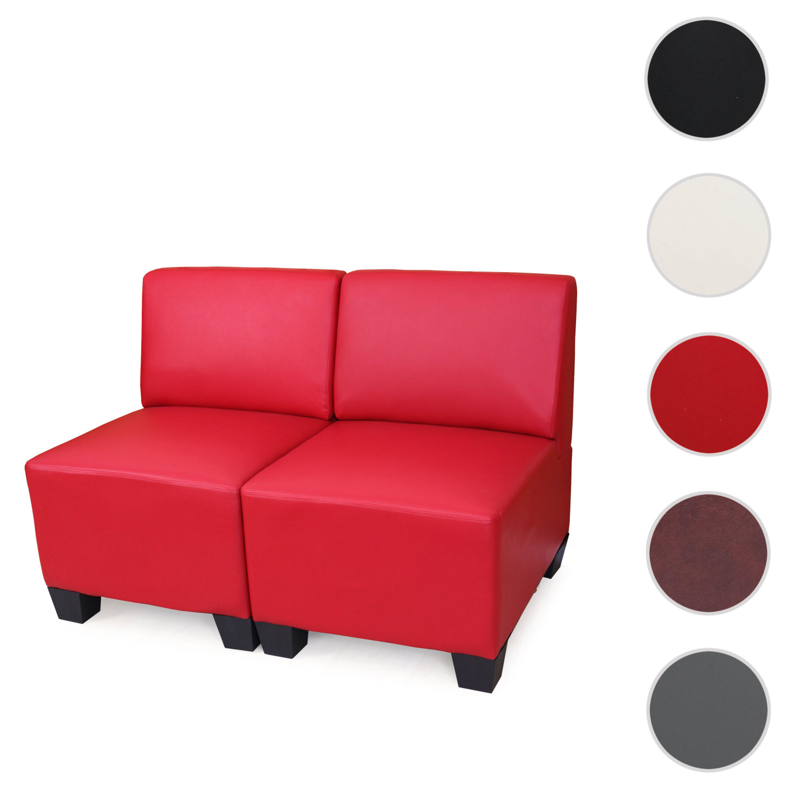 2-SITZER Rot - Rot, Textil (114/76/72cm) - MCW
