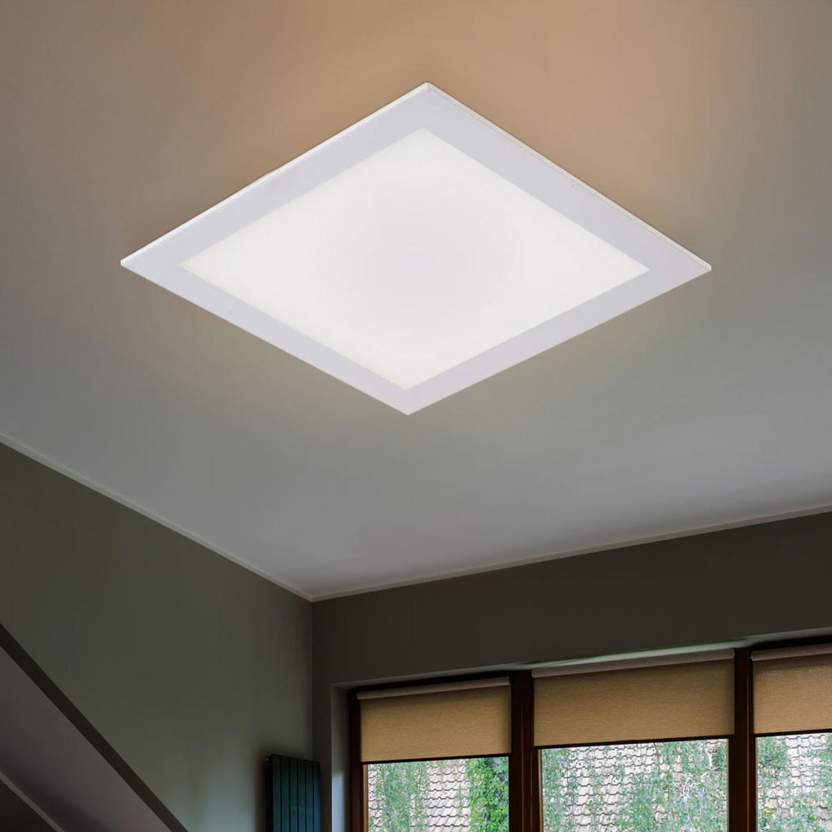 LED EINBAU PANEL Aluminium Silber - Silberfarben, Metall (29.9/29.9/5cm) - Globo Lighting