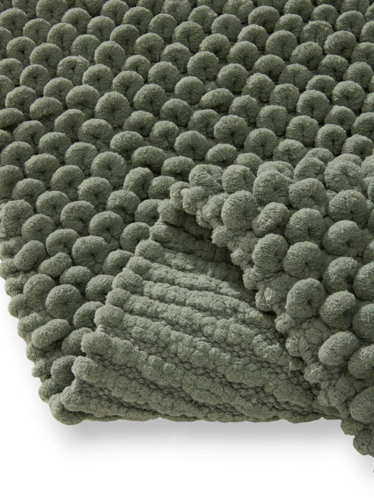 BADEMATTE Lynn Mint 50/80 cm - Mintgrün, Textil (50/80cm) - benuta