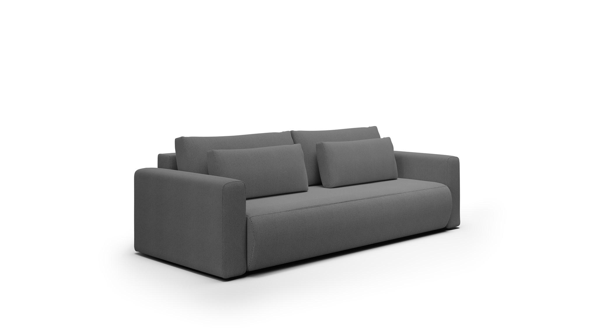 Fun Möbel Sofa Grau 238x85x103 cm