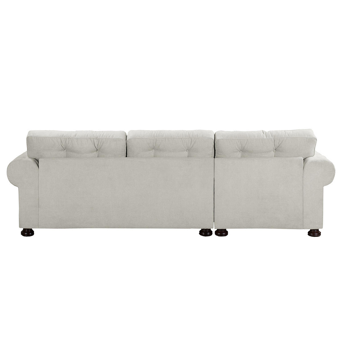 ECKSOFA mit Longchair - Microfaser - Beige, Textil (302/166cm) - home24