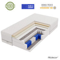MATRATZE 80x200 Härtegrad H3 - 32 cm Taschenfederkernmatratze Bett Matratzen SILVA - Weiß, Kunststoff - ALTDECOR