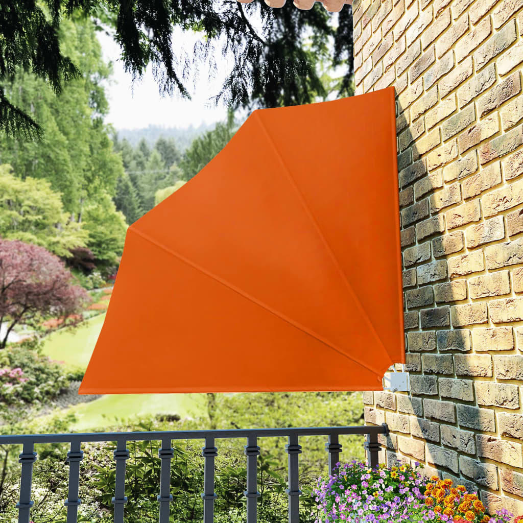 FALTBARER Balkonfächer Terracotta-Rot 140x140 cm - Orange, Textil (140/140/140cm) - furnicato