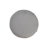 KISSENHÜLLE Rund Wunschton silber 50 cm Ø - Grau, Textil (50/50cm) - beties Heimtextil