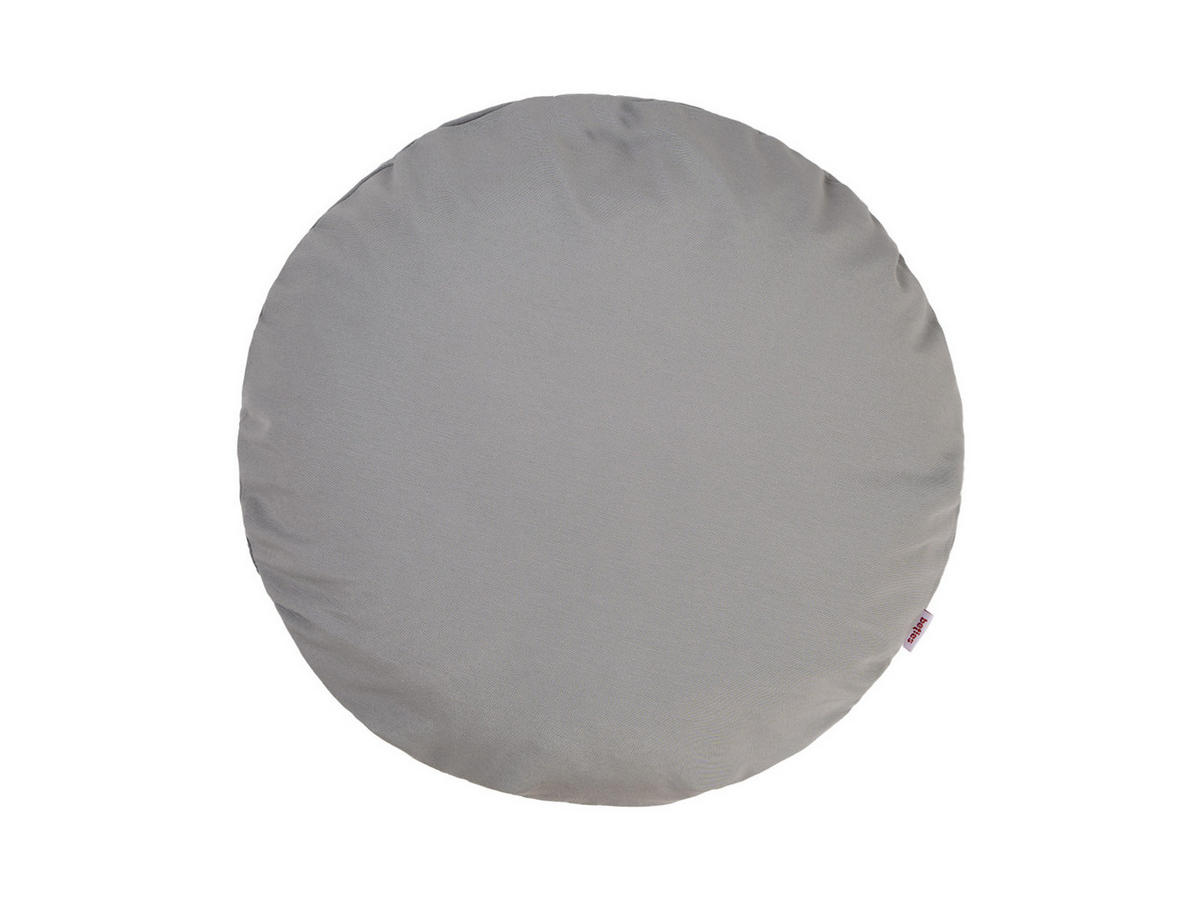 KISSENHÜLLE Rund Wunschton silber 50 cm Ø - Grau, Textil (50/50cm) - beties Heimtextil