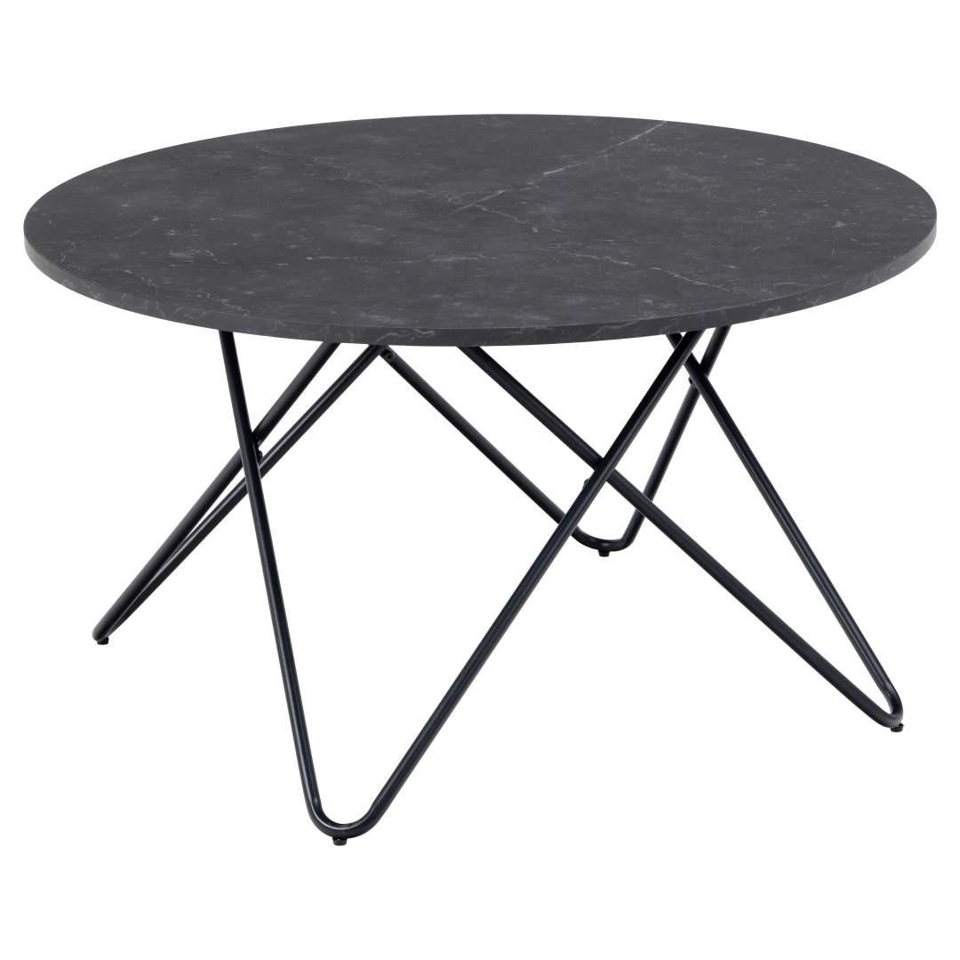 COUCHTISCH, Wyre, Schwarz, MDF, 80 x 80 x 45 cm - Schwarz, Holzwerkstoff/Metall (80/80/45cm) - ebuy24