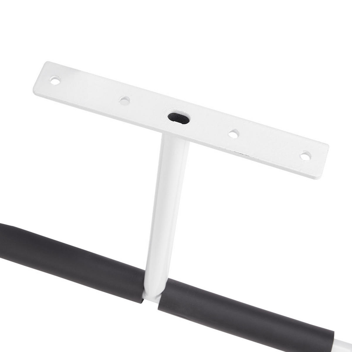 DECKENHAKEN 2 Stück T-förmige in Silbergrau Vielseitig einsetzbar Belastbarkeit 43,5 x 29 cm - Weiß, Metall (29/1/43.5cm) - Livingandhome