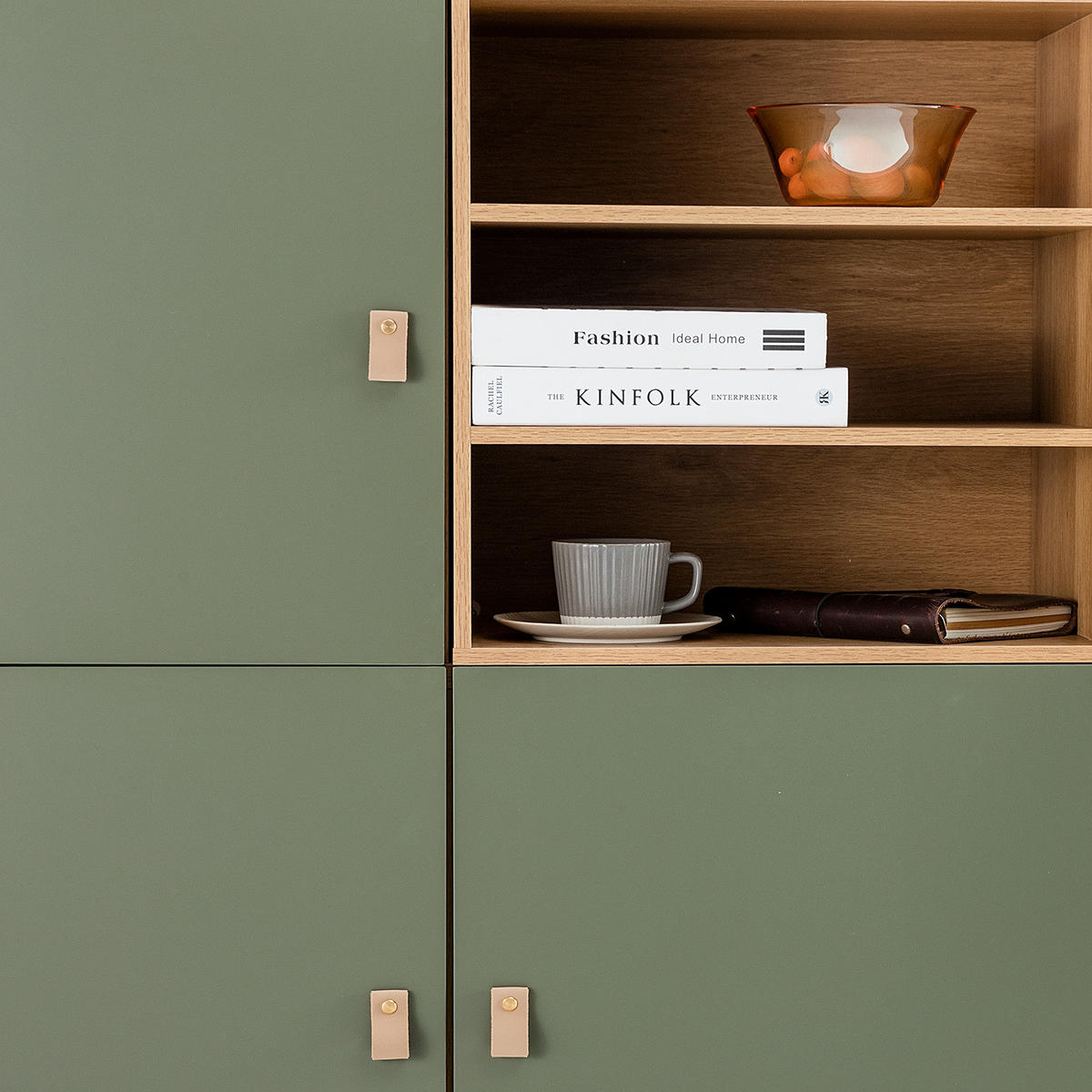 KOMMODE - 100 CM - Olivgrün, Holzwerkstoff (100/120/40cm) - home24