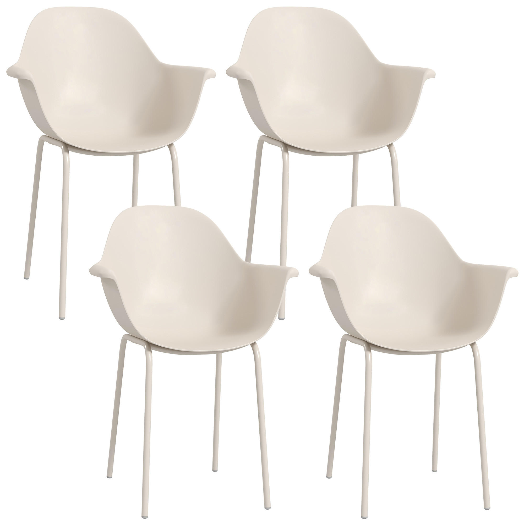 GARTENSTUHL, Stahl, Kunststoff, Grau - Grau, Metall (55/84/59cm) - Outsunny