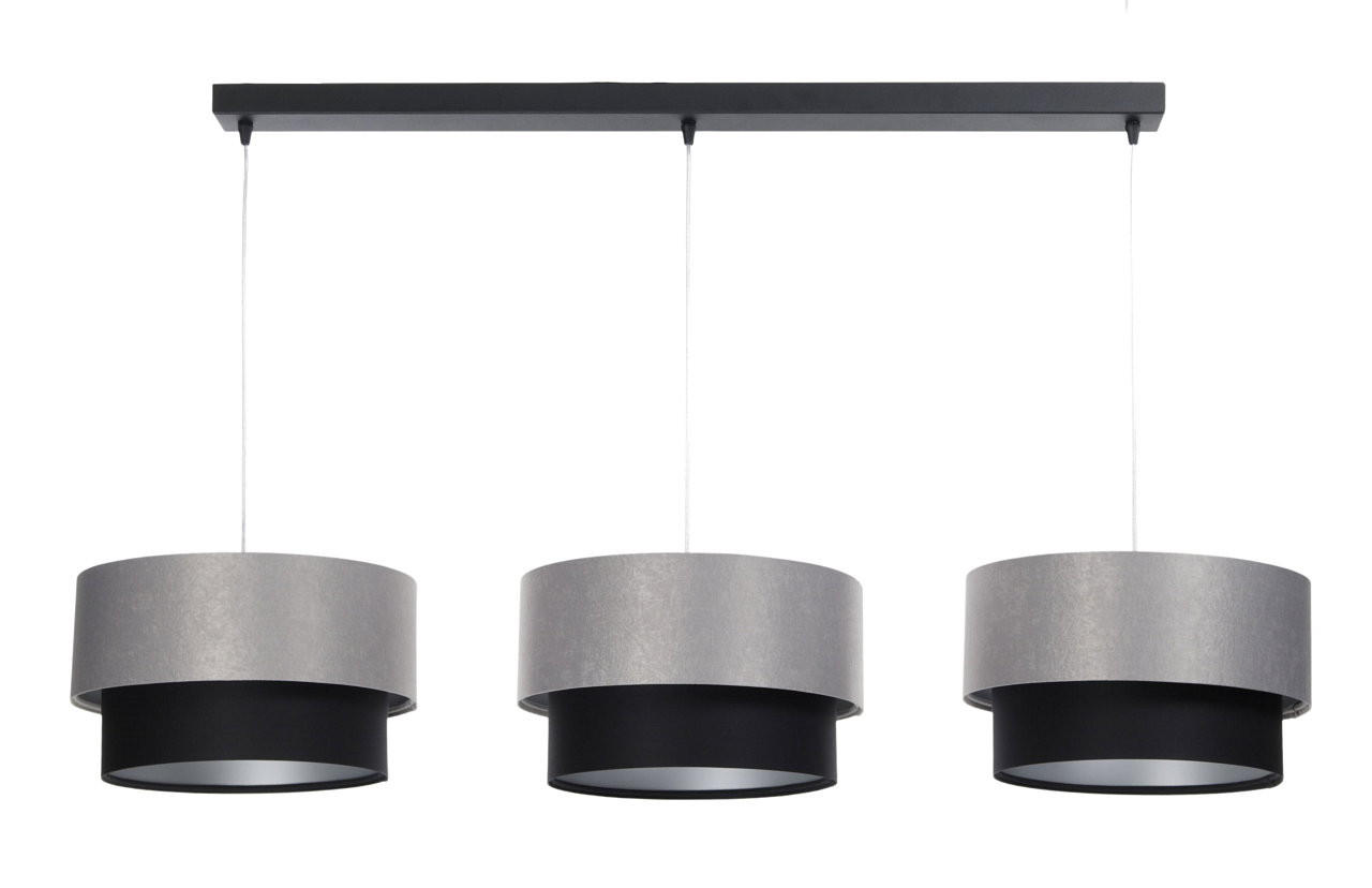 HÄNGELEUCHTE Grau 30/88 cm - Schwarz, Kunststoff (30/2.6/88cm) - ONZENO