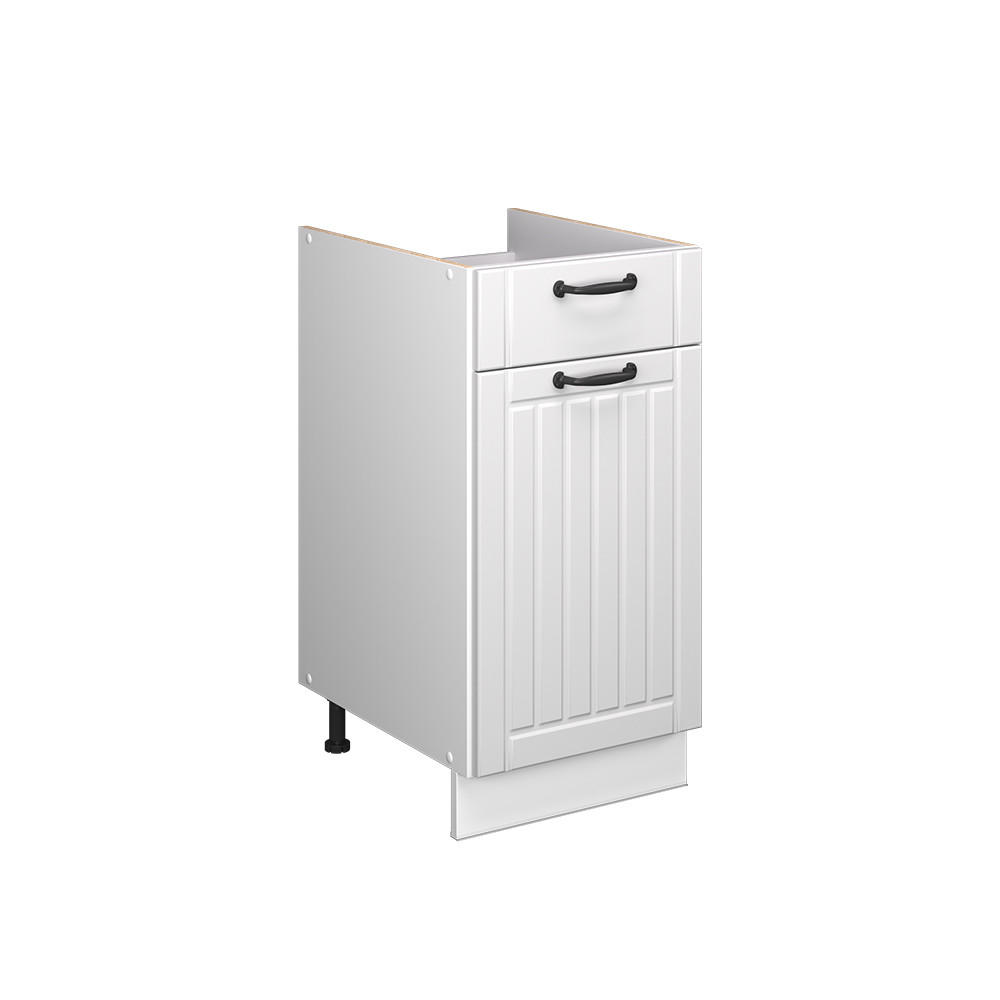 UNTERSCHRANK FÜR SPÜLE/KOCHFELD Fame-Line, Weiß Landhaus/Weiß, 40 cm ohne Arbeitsplatte - Weiß, Holzwerkstoff (40/82/51.6cm) - Vicco