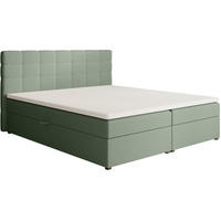 POLSTERBETT Topiq I 184/203/103 grün, Bouclé-Stoff - Grün, Holzwerkstoff (180/200cm) - Beautysofa