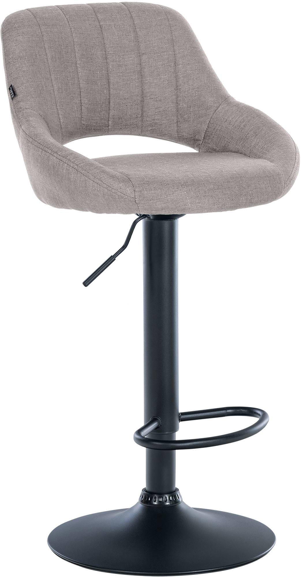 BARHOCKER Stoff Grau - Schwarz/Grau, Textil/Metall (47/85/48cm) - CLP