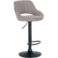 BARHOCKER Stoff Grau - Schwarz/Grau, Textil/Metall (47/85/48cm) - CLP