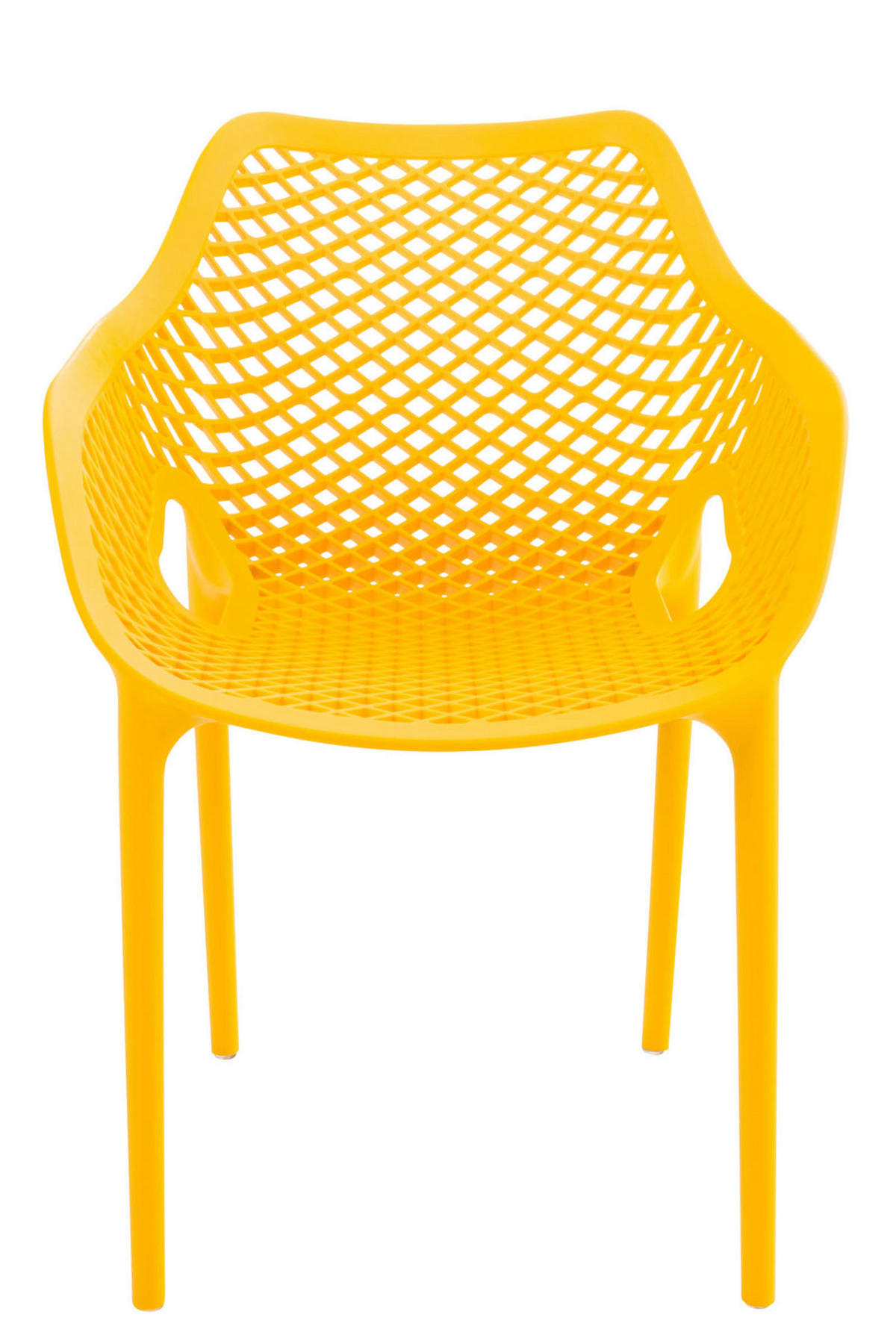 GARTENSTUHL 2er Set Kunststoff gelb - Gelb, Kunststoff (57/81/60cm) - CLP