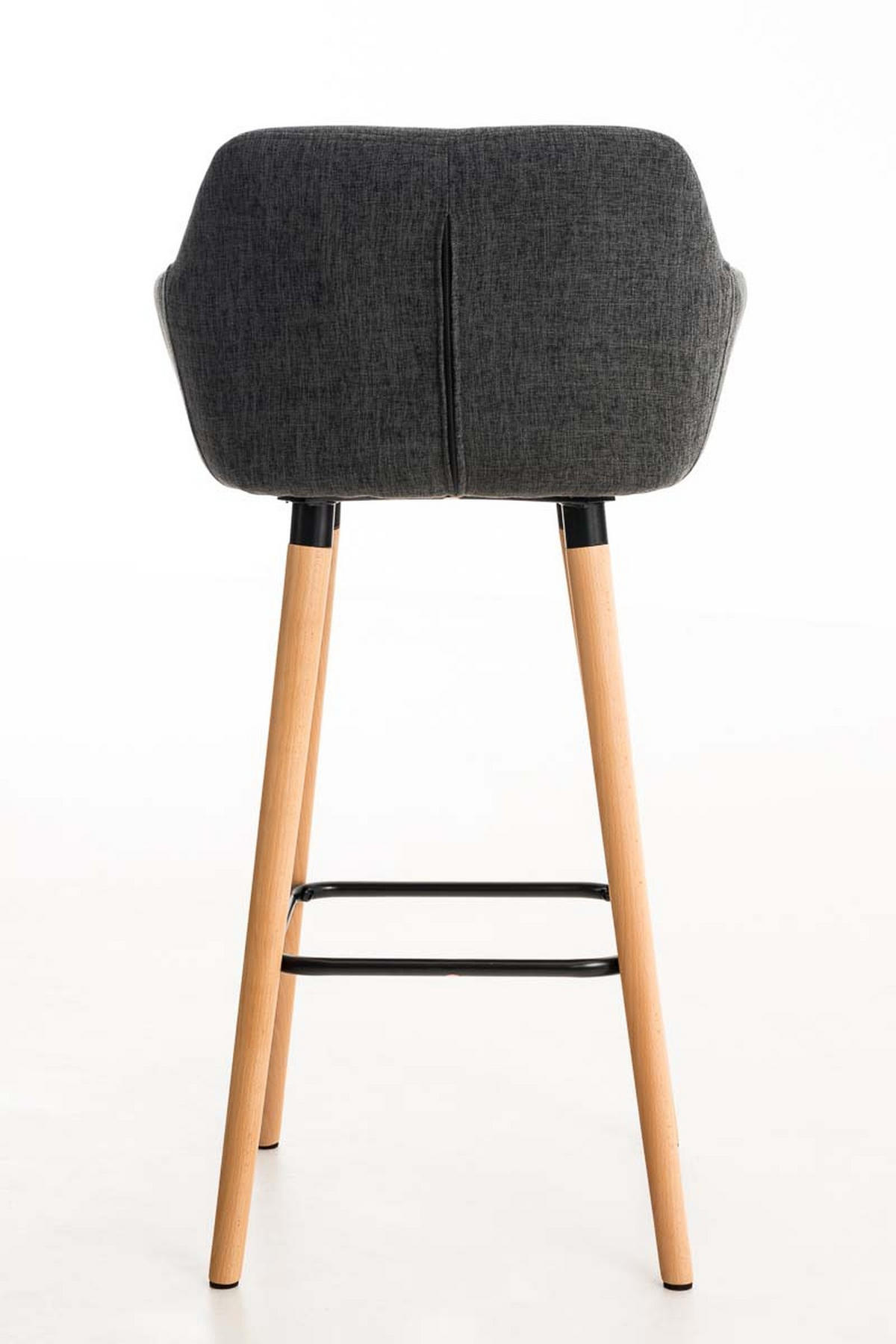 BARHOCKER Grande, 2er Set, Gestell Holz, Stoff Dunkelgrau - Dunkelgrau/Braun, Holz/Textil (55/99/46cm) - TPFLiving