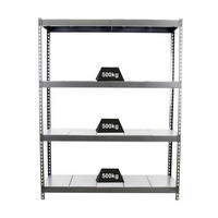SCHWERLASTREGAL METAL BEAST FOUR | HxBxT 200x210x90cm | Fachlast 500kg | Grau - Grau, Metall (210/200/90cm) - PROREGAL
