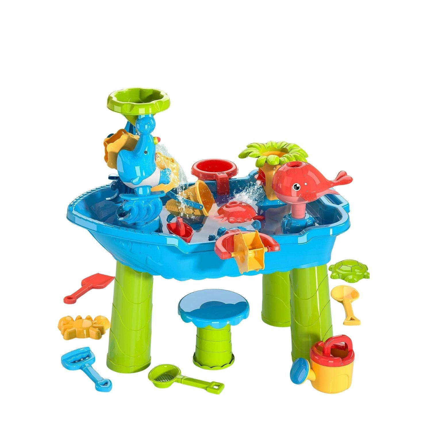 WASSERSPIELTISCH NARIUS S mit Zubehör 20 Teile - Multicolor, Kunststoff (54/30/55cm) - Coemo