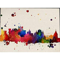 POSTER Pamplona City A3 Schwarzer Rahmen - Schwarz, Papier (29.7/5/42cm) - Nacnic