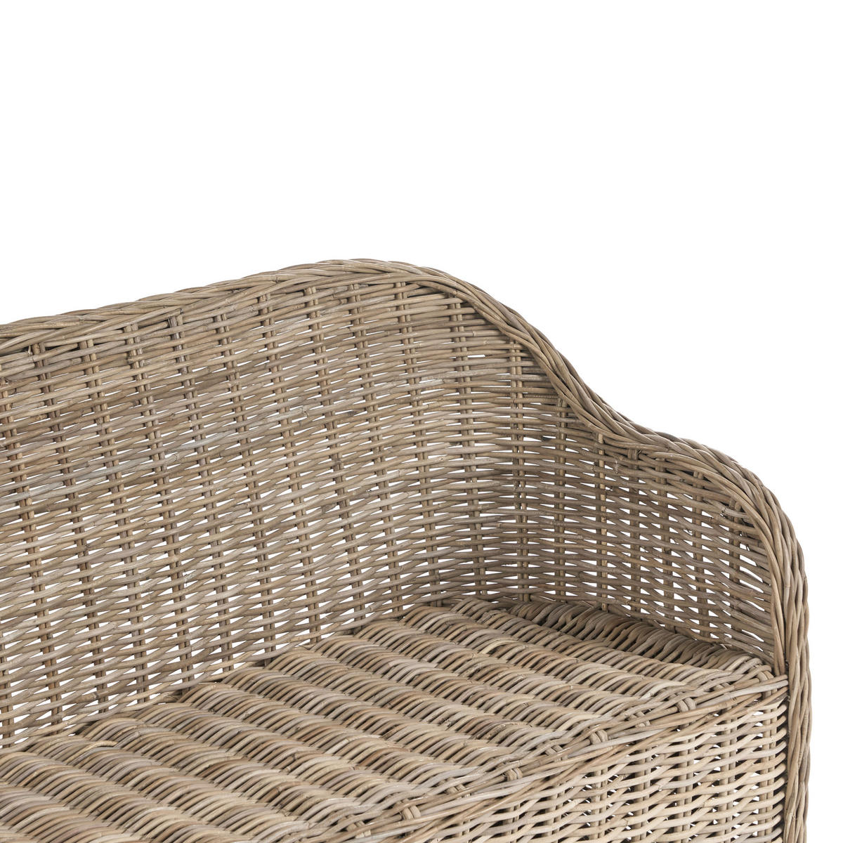 VRTNA SOFA 3-sjed prirodne boje Susua - bijela/prirodne boje, prirodni materijali (189/87/66cm) - Beliani