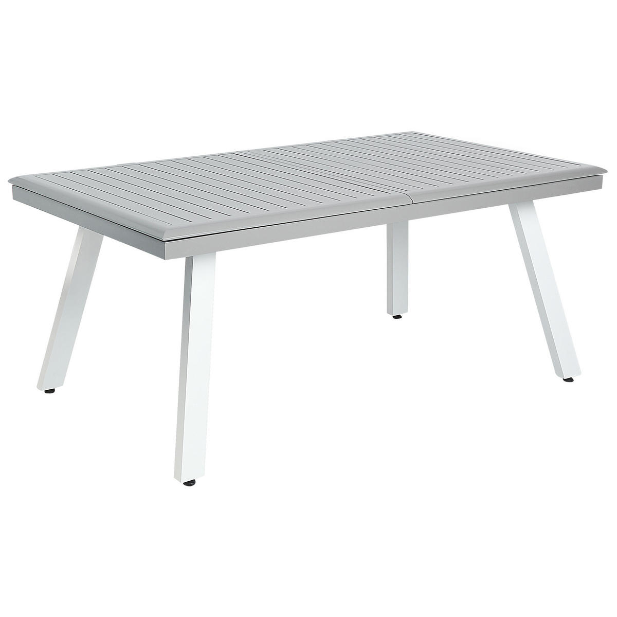 GARTENMÖBEL SET 8-Sitzer Aluminium grau Pereta - Weiß/Grau, Metall - Beliani
