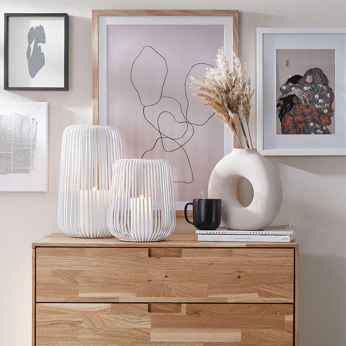 VASE Loop - Beige, Keramik (26cm) - Butlers