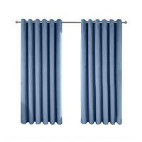 VERDUNKELUNGSVORHÄNGE Samt mit Thermo-Funktion, 117/182 cm - Blau, Textil (117/182cm) - Homescapes