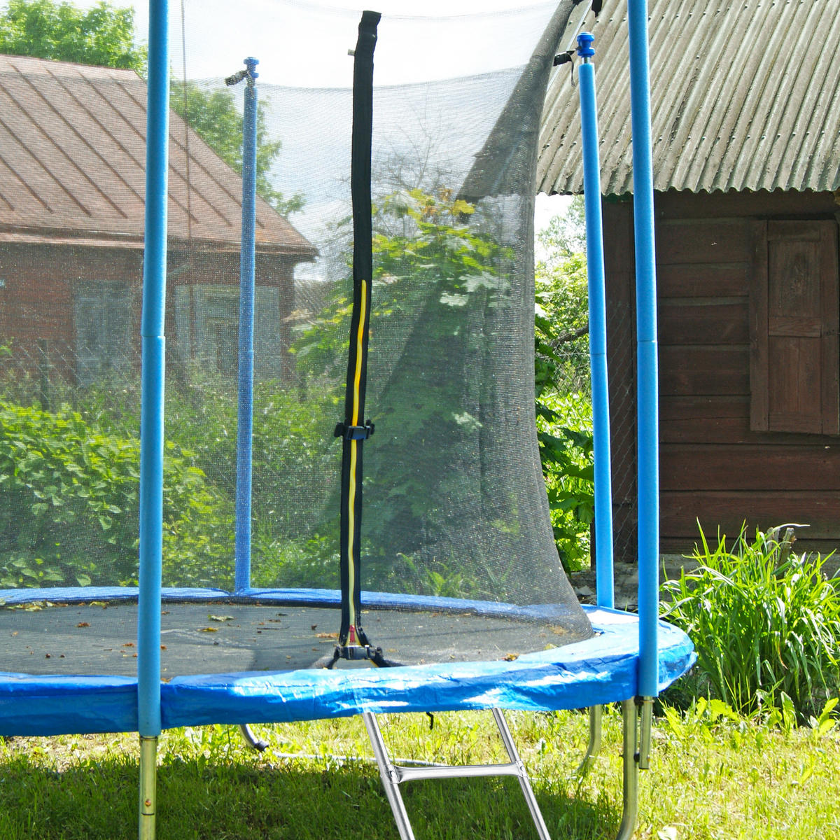 LEITER Trampolin - Silberfarben, Kunststoff/Metall (38/6cm) - Relaxdays