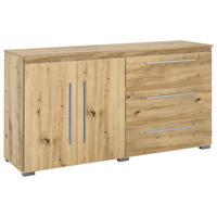 SIDEBOARD Bali Kommode Artisan Oak - Silberfarben/Eiche Artisan, Holzwerkstoff/Kunststoff (169/92/50cm) - arthur berndt