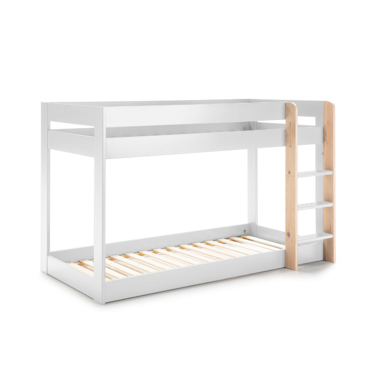 ETAGENBETT Angel Weiß 197/107/131 cm - Weiß, Holz - Calicosy