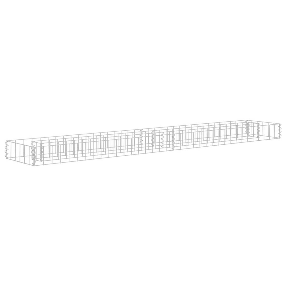 GABIONEN-HOCHBEET Verzinkter Stahl 180x30x10 cm - Silberfarben, Metall (180/10/30cm)