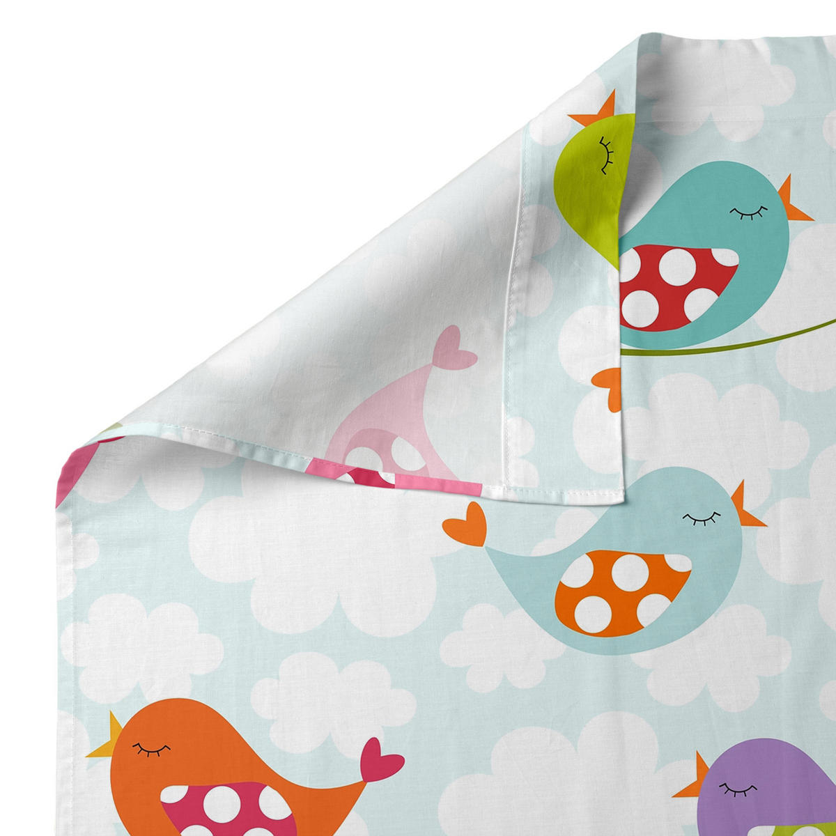 BETTWÄSCHE 2er-Set teiliges little birds 180x270 cm mehrfarbig - Multicolor, Textil (180/270cm) - Happy Friday