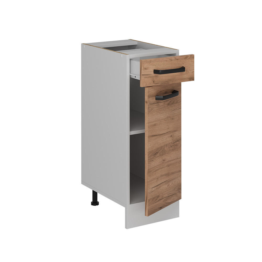 KÜCHENUNTERSCHRANK R-Line Goldkraft Eiche 30 cm ohne Arbeitsplatte - Honigeiche/Eiche Wotan, Holzwerkstoff (30/81.6/46cm) - Vicco