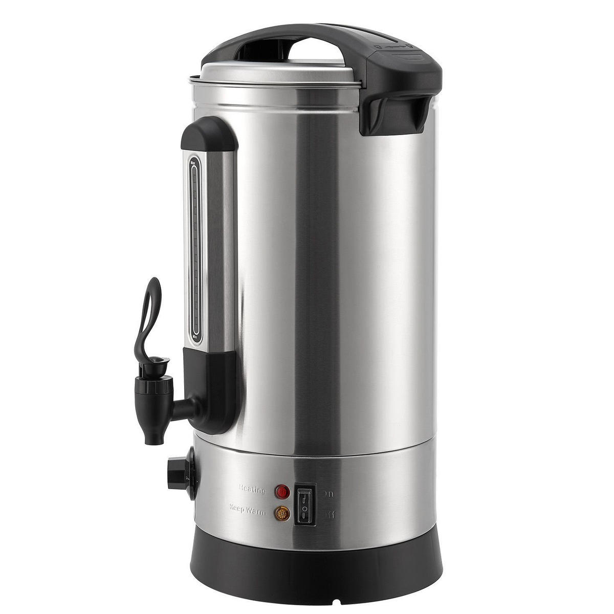 GLÜHWEINKOCHER Teramo 10 L - Silberfarben, Metall (30/50/23cm) - Juskys